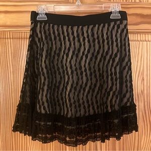 Max Studio Knee-Length Lace Overlay Skirt